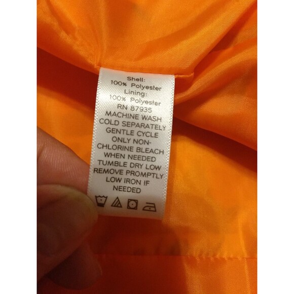 Susan Graver Orange Satin Floral 3/4 Sleeve Blazer Jacket‎ Size M - Picture 7 of 8